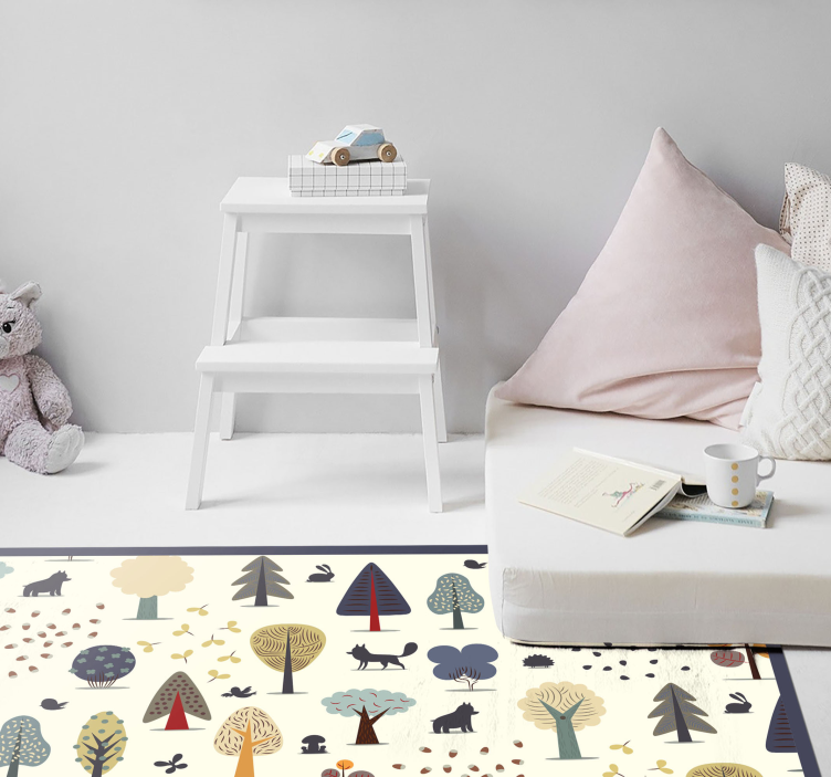 Nordic nature inspired kids vinyl carpet - TenStickers