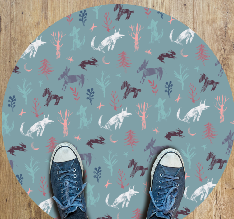 Nature Inspired Creatures animal print vinyl carpet - TenStickers