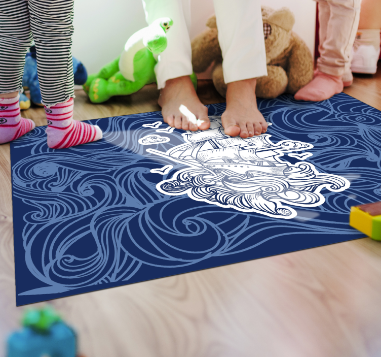 Nautical Adventure kids vinyl carpet - TenStickers