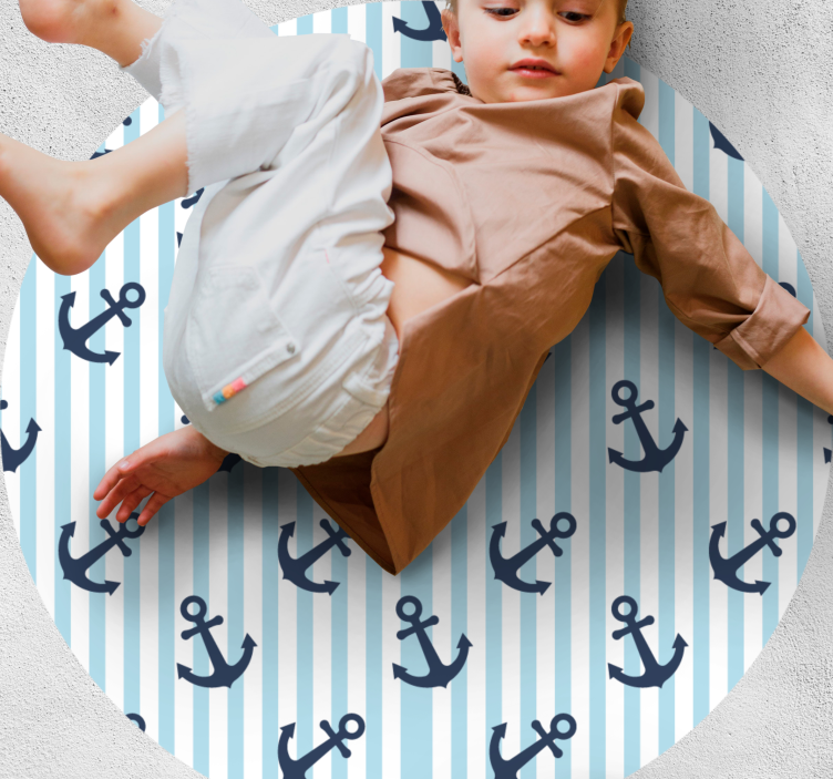 Kids vinyl carpet nautical anchor design - TenStickers
