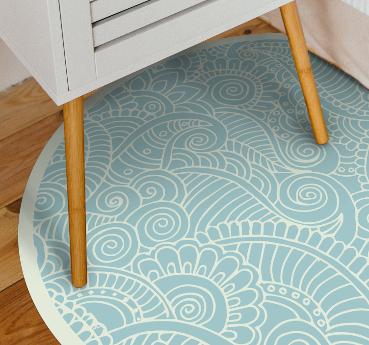 Nautical Mandala mandala vinyl rug - TenStickers