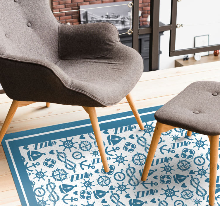 Nautical Playtime kids vinyl carpet - TenStickers