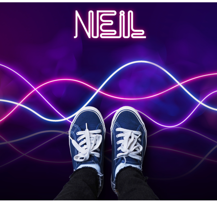 NEON LIGHTS DISPLAY custom vinyl carpet - TenStickers