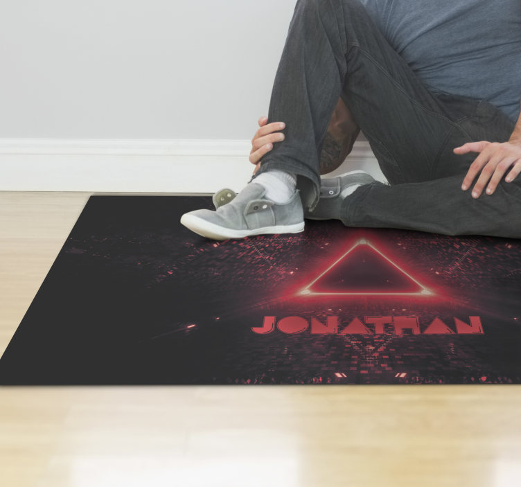 Neon triangle with name teen vinyl carpet - TenStickers
