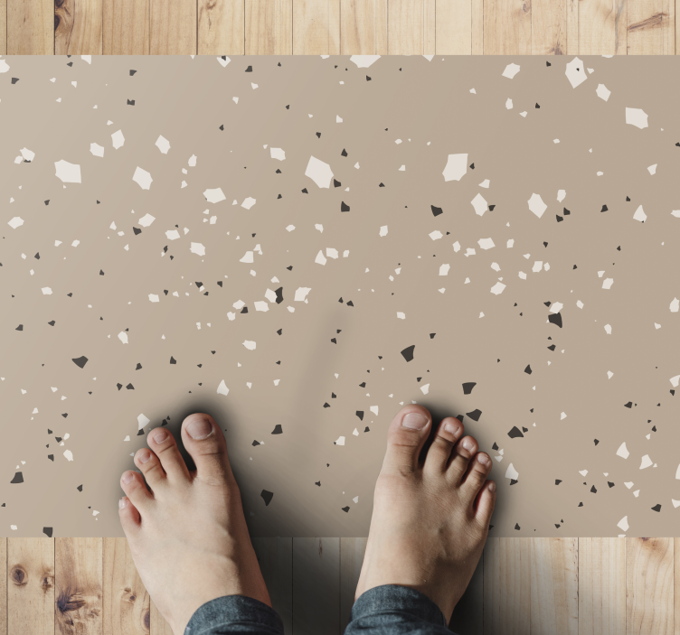 Neutral Terrazzo Pattern marble vinyl carpet - TenStickers