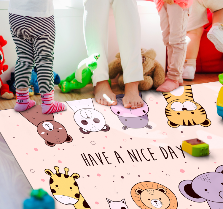 Nice Day Greeting custom vinyl carpet - TenStickers