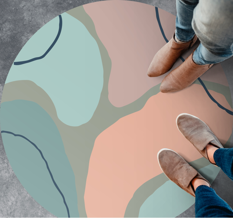 Abstract Geometric Shapes minimalist vinyl carpet - TenStickers