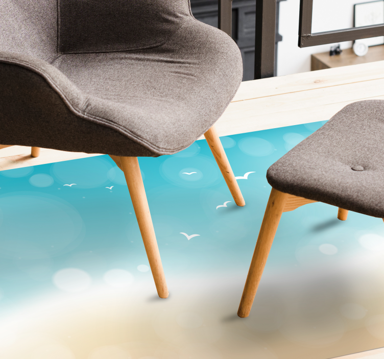 Ocean Breeze living room vinyl carpet - TenStickers