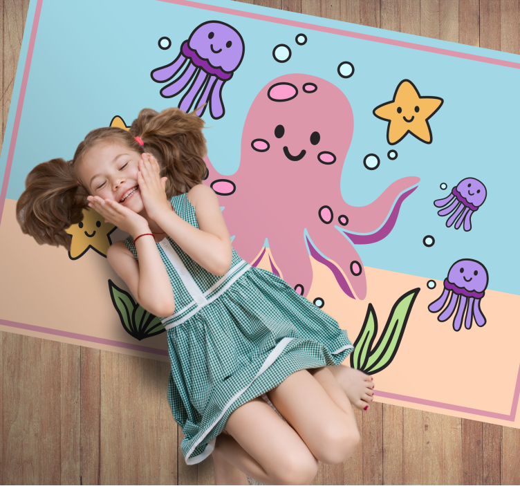 Ocean Friends Illustration kids vinyl carpet - TenStickers