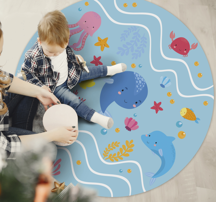 Oceanic Friends kids vinyl carpet - TenStickers