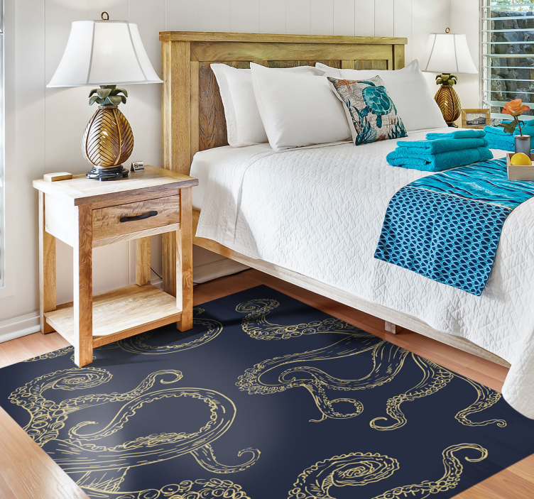 Octopus Elegance animal vinyl carpet - TenStickers