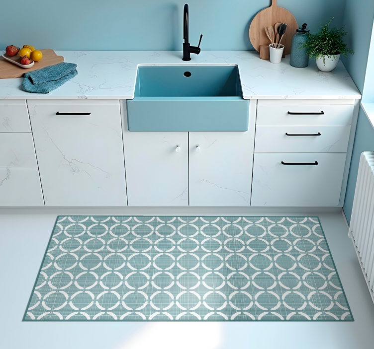 Old Style Green kitchen vinyl carpet - TenStickers
