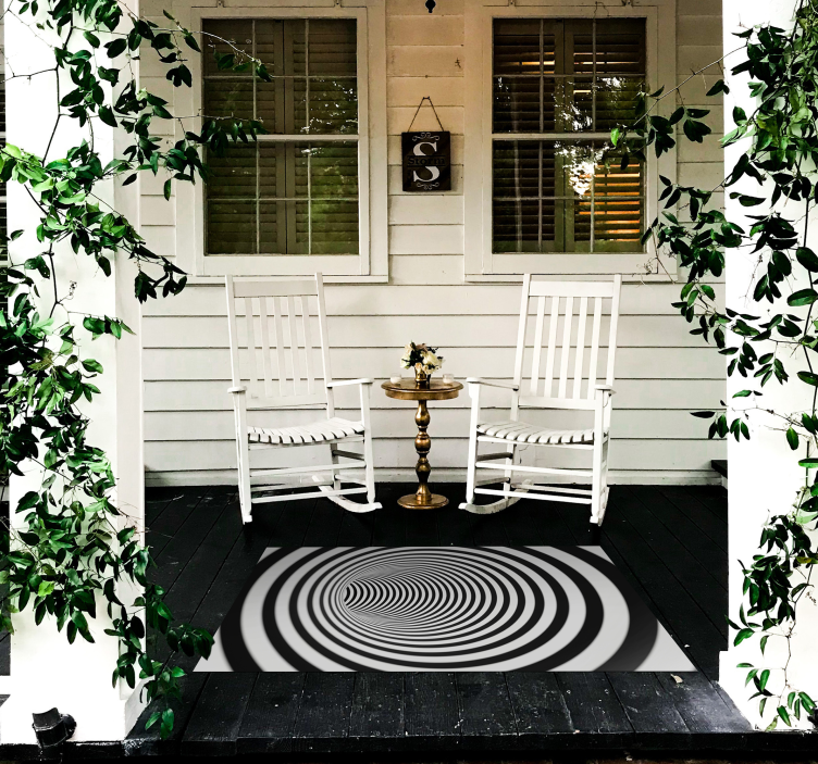 Optical Illusion Swirl geometric vinyl carpet - TenStickers