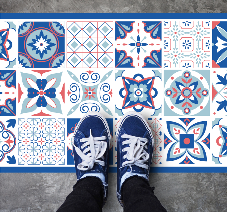 Ornamental tile vinyl carpet - TenStickers