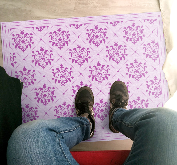 Ornate Damask Pattern vintage vinyl carpet - TenStickers