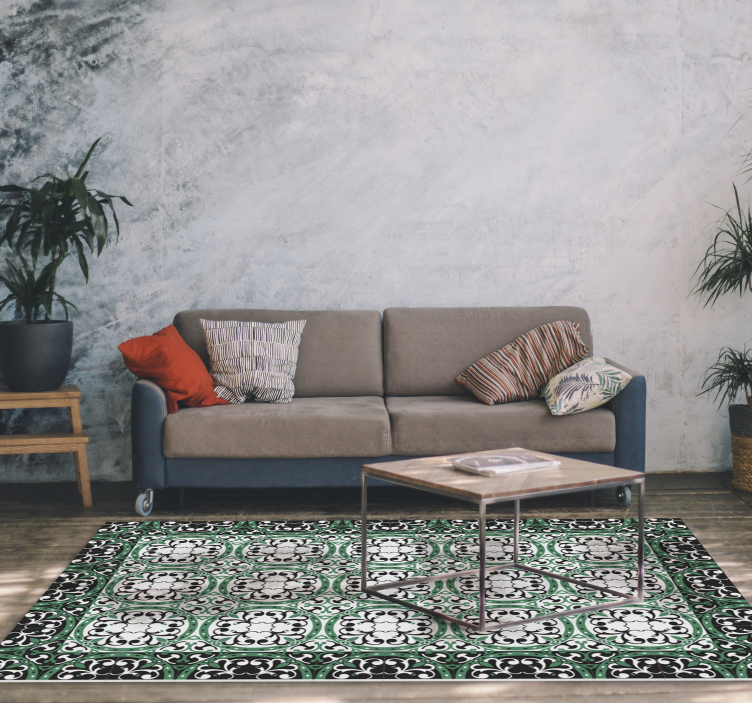 Ornate Mosaic tile vinyl carpet - TenStickers