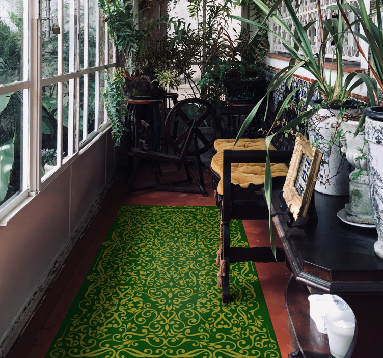 Ornate Swirling Pattern texture vinyl carpet - TenStickers