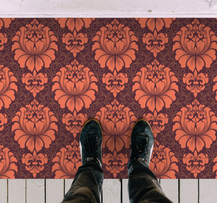 Ornate Symmetry mandala vinyl carpet - TenStickers