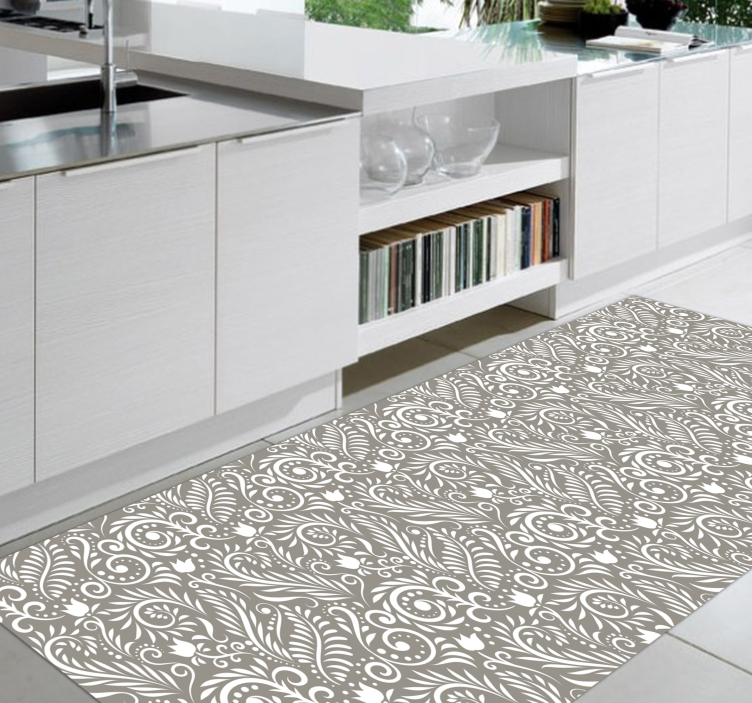 Paisley Elegance floral vinyl carpet - TenStickers