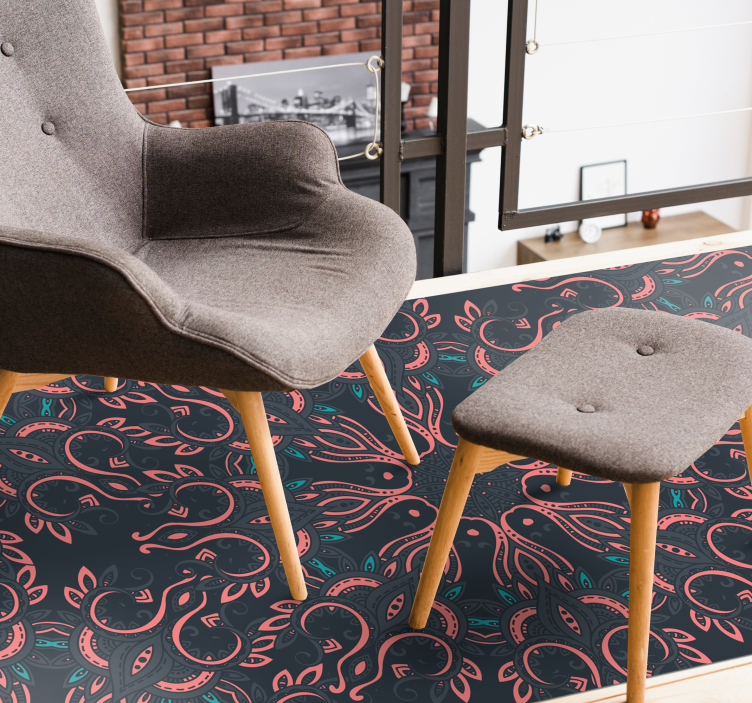 Paisley Octopus animal vinyl carpet - TenStickers