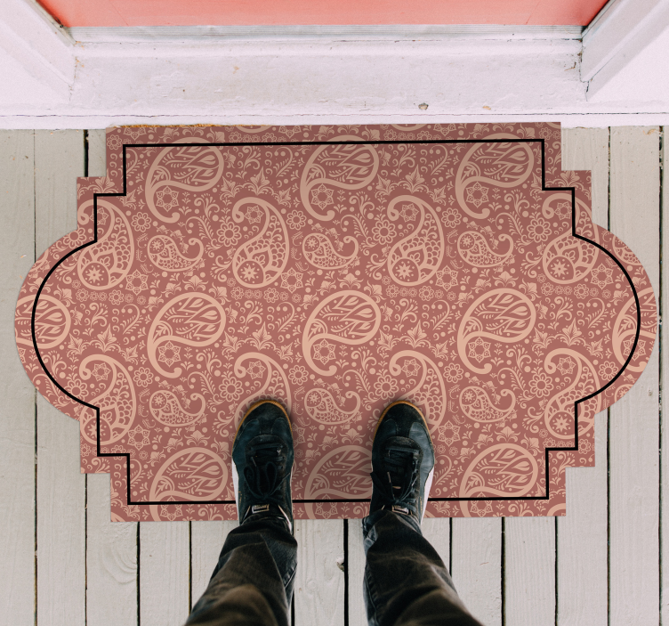 Paisley Pattern entrance hall vinyl rug - TenStickers
