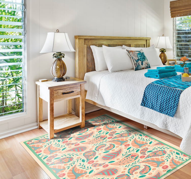 Paisley Pattern Fusion mandala vinyl carpet - TenStickers