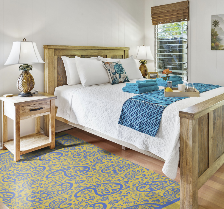 Paisley Swirls bedroom vinyl carpet - TenStickers