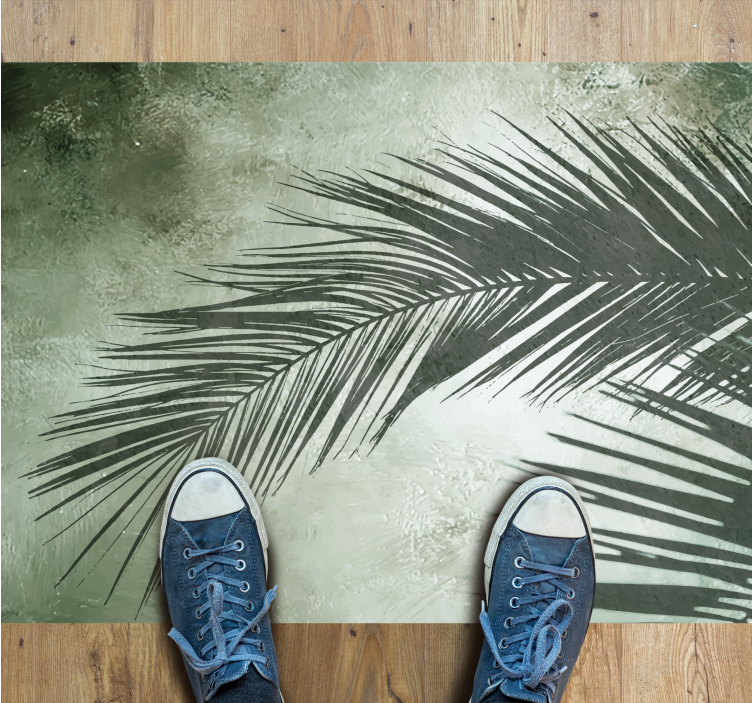 Palm leaf elegance floral vinyl carpet - TenStickers