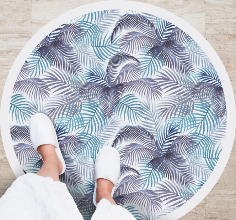 Palm Leaf Pattern floral vinyl carpet - TenStickers