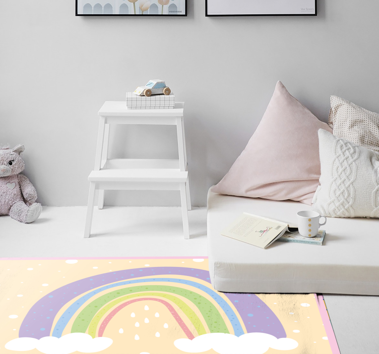 Pastel Rainbow kids vinyl carpet - TenStickers