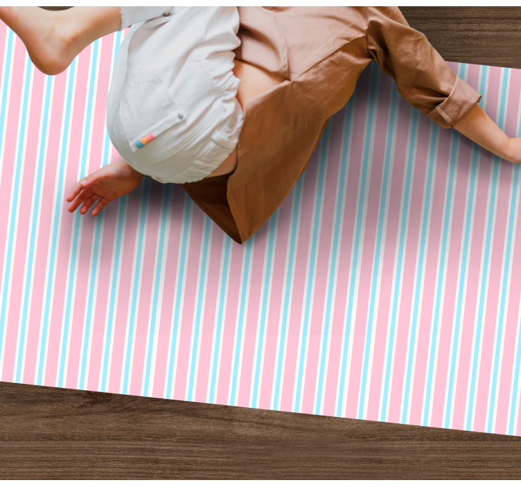 Pastel Pattern striped vinyl carpet - TenStickers