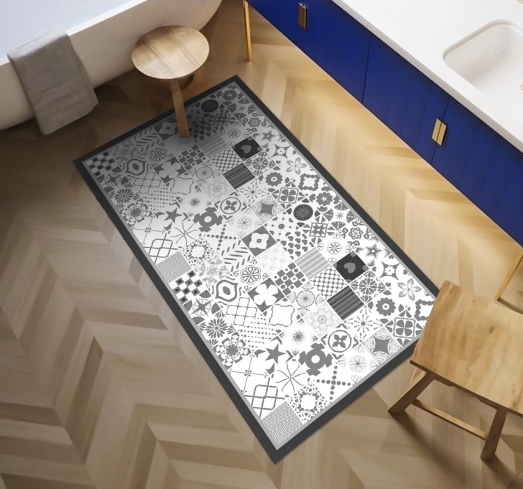 Patchwork Tile Composition tile vinyl carpet - TenStickers