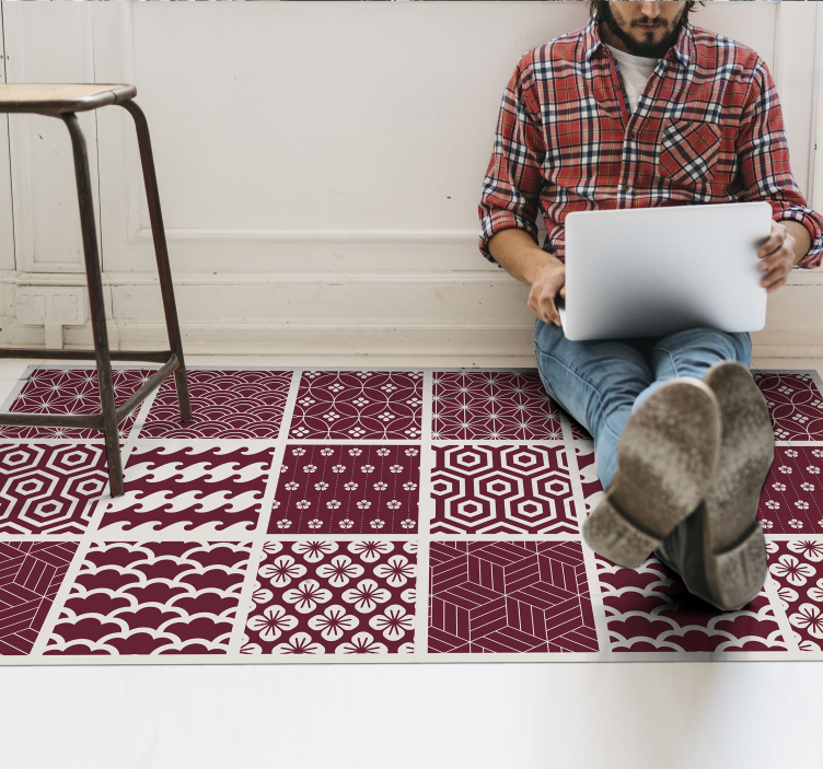 Patterned Tilework mosaic vinyl carpet - TenStickers