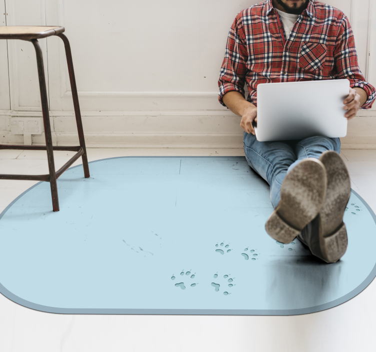 Paw Imprint Trails animal vinyl carpet - TenStickers