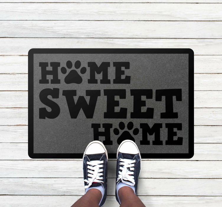 Paw Welcoming Entryway custom vinyl carpet - TenStickers