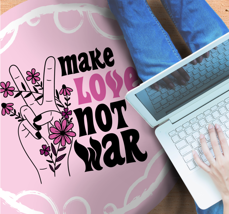 PEACEFUL LOVE MESSAGE custom vinyl carpet - TenStickers