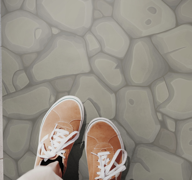 Pebble Pathway stone effect vinyl carpet - TenStickers