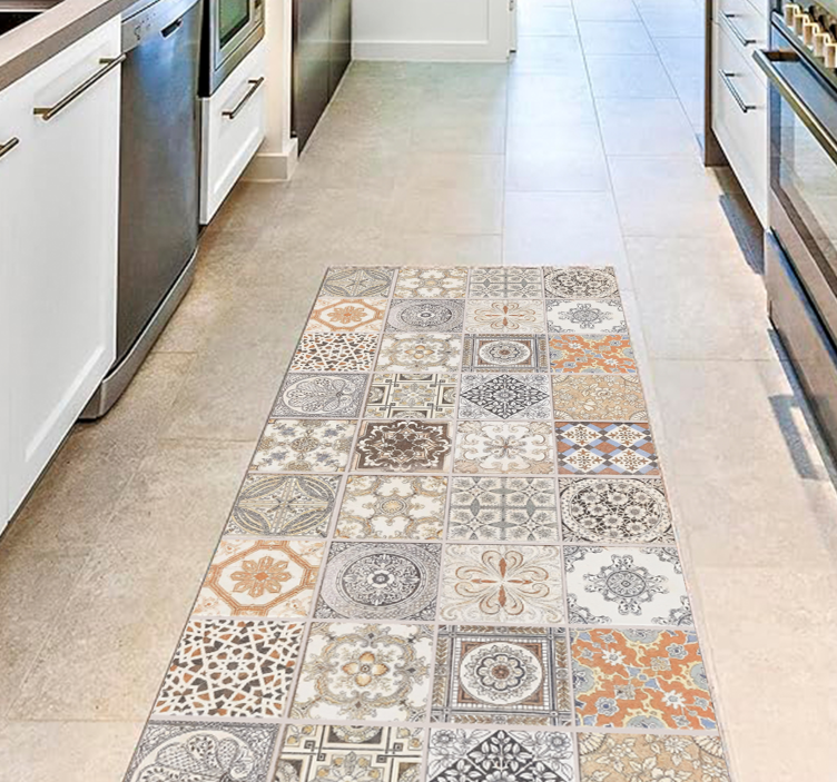 Persian Tiles CREARREDA mosaic vinyl carpet - TenStickers