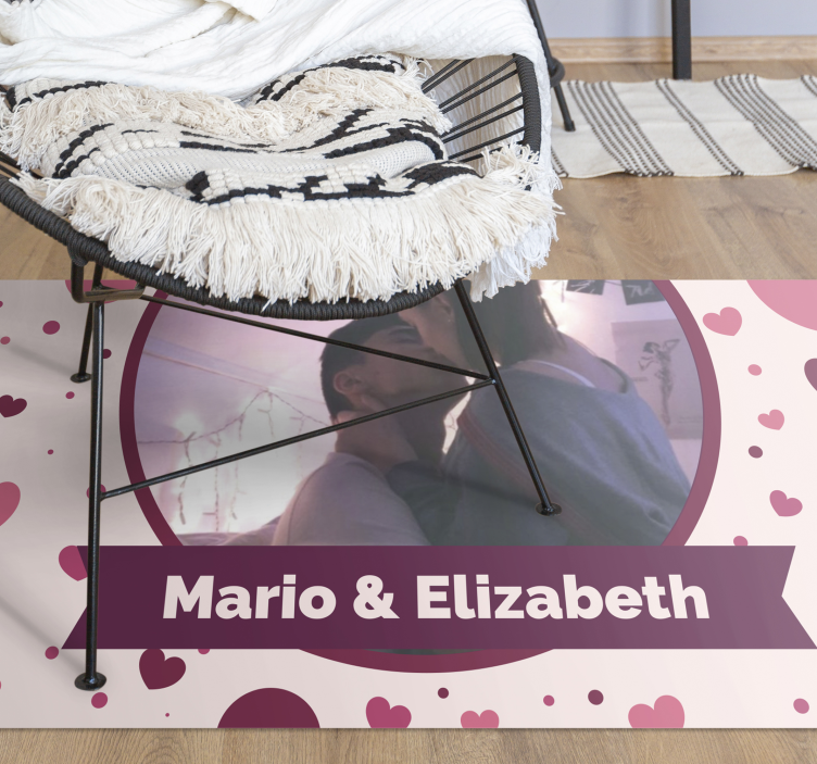 Personalised love picture bedroom vinyl carpet - TenStickers