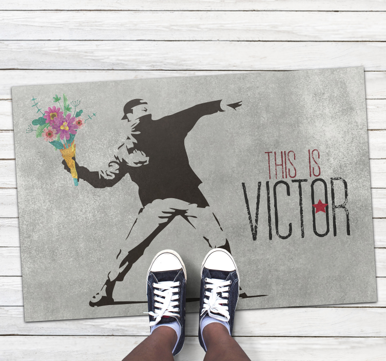 Personalized Bouquet custom vinyl carpet - TenStickers