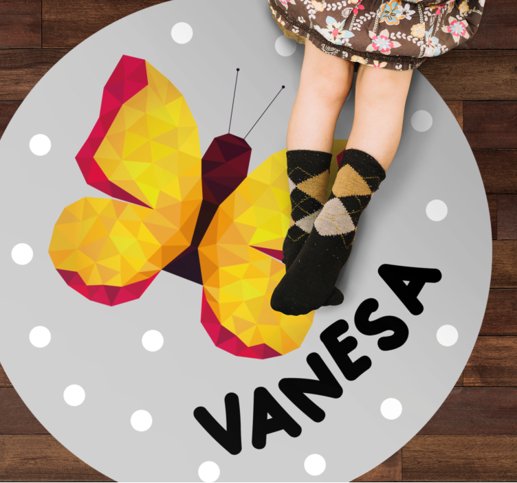 Personalized Butterfly custom vinyl carpet - TenStickers