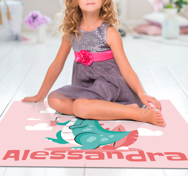 Personalized Dragon custom vinyl carpet - TenStickers