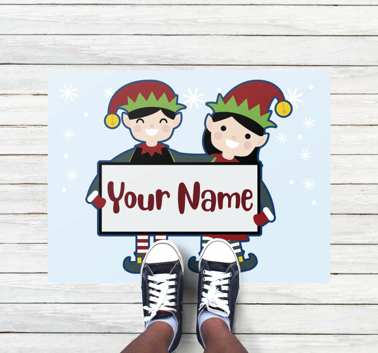 Personalized Elves custom vinyl carpet - TenStickers