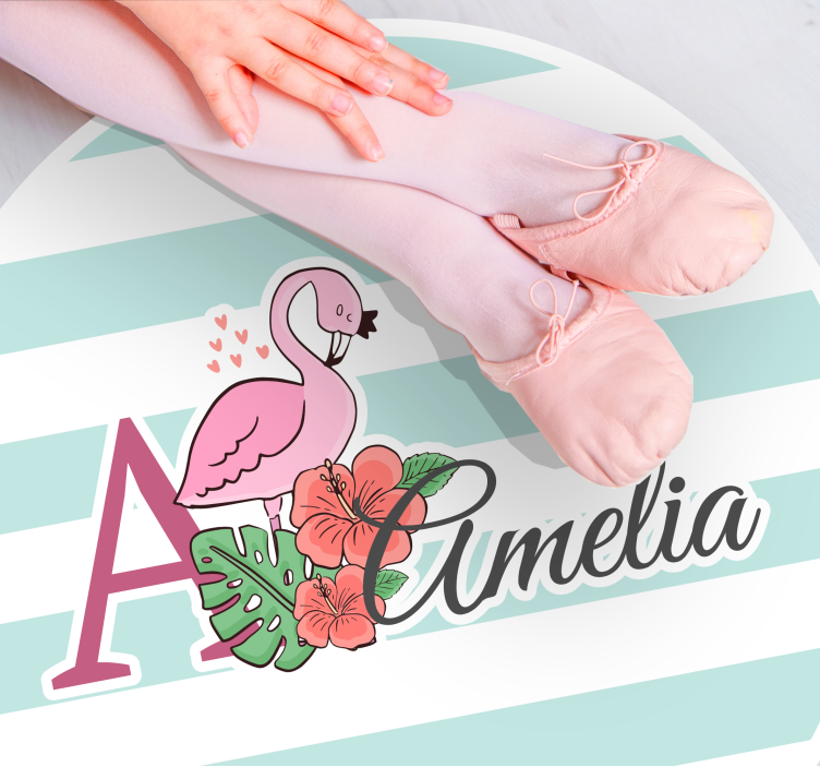 Flamingo Decor custom vinyl carpet - TenStickers