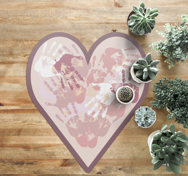 Personalized Heart custom vinyl carpet - TenStickers