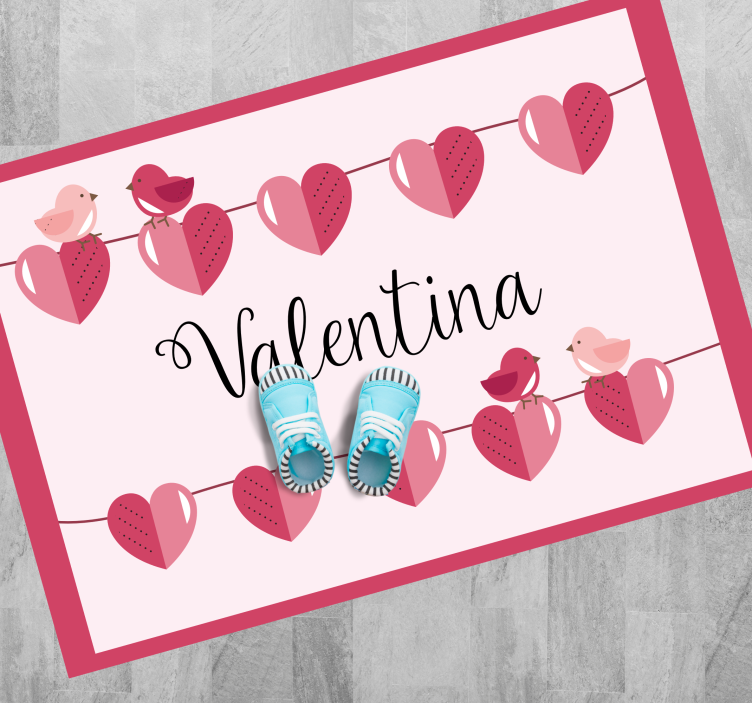 Heart Design custom vinyl carpet - TenStickers