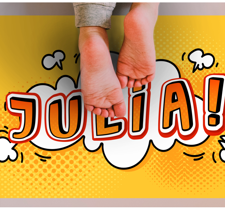 Graffiti name cloud kids vinyl carpet - TenStickers