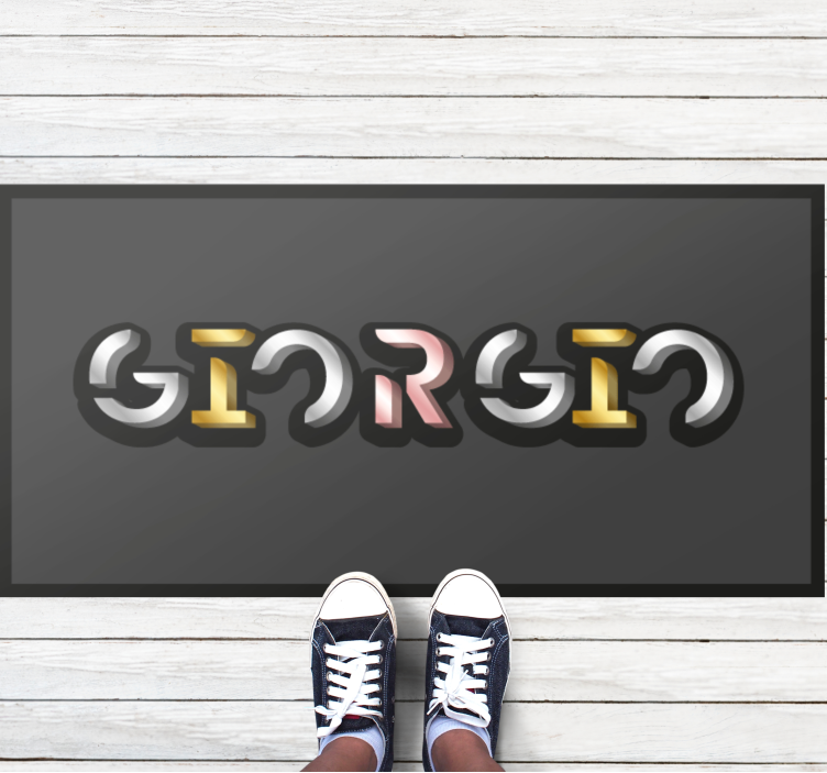 Custom vinyl carpet personalized name design - TenStickers
