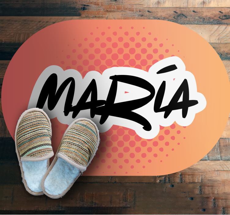 Name Design custom vinyl carpet - TenStickers