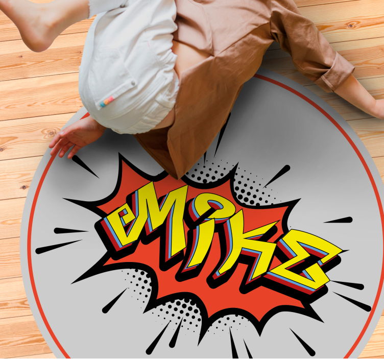 Name explosion custom vinyl carpet - TenStickers